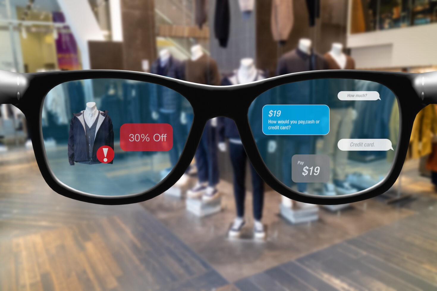 Virtual advertisements in AR glasses